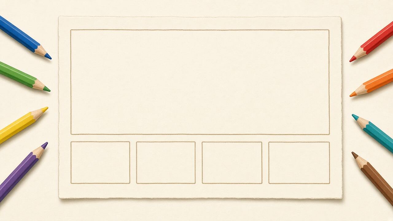 A paper plan of website pages